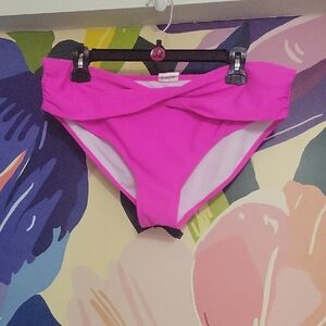 ZYIA Vivid Pink Activewear V Cut Bikini Bottom